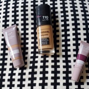 Bundle of 3 Revlon Tint 405 SPF 15, Covergirl Foundation T10, Revlon Blush 140